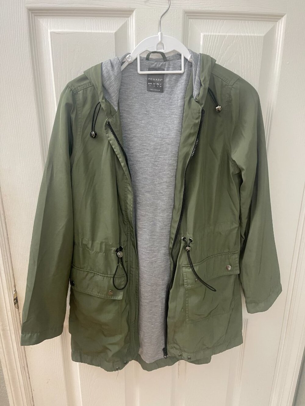 Olive Green Hooded Utility Parka Jacket Women’s US 2 / XS Lightweight
